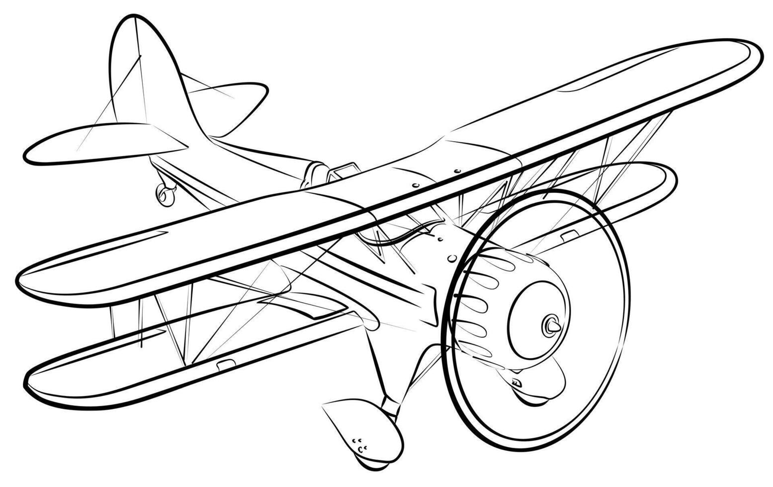Sketch of airplane. vector