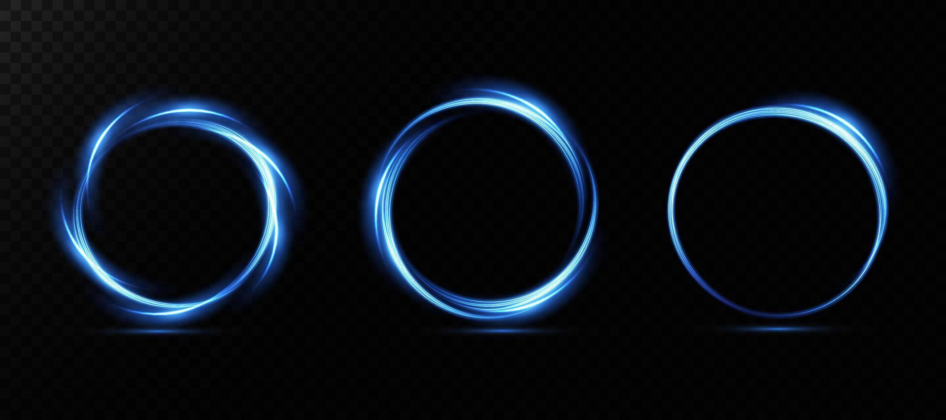 Explore Elegant and Stylish Blue Light Circular Designs Tailored for Your Creative Projects and Endeavors vector