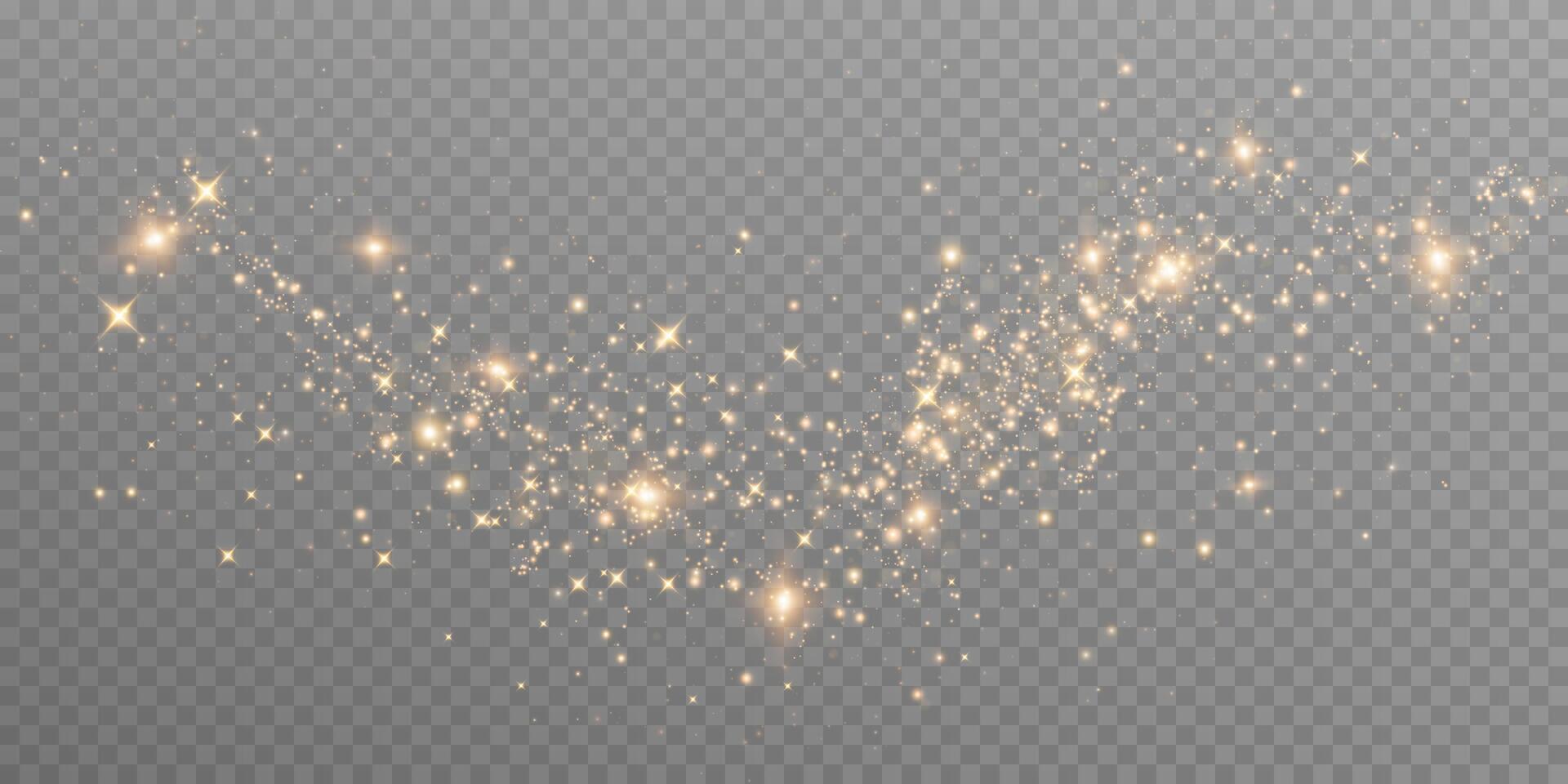 Shimmering Golden Sparkles Flowing in an Elegant and Mesmerizing Pattern for all to admire and enjoy vector