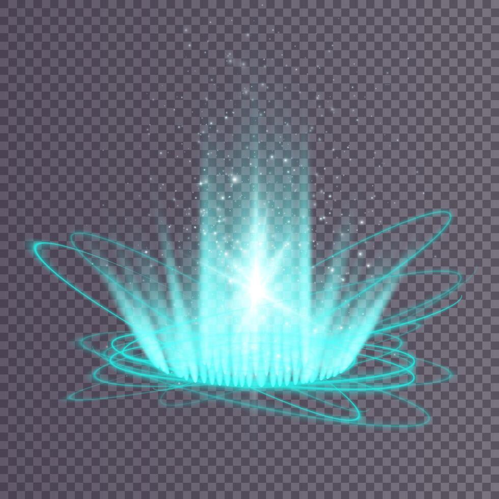 Experience a mesmerizing Magical Energy Burst that features a Radiant Glow along with captivating Sparkles vector