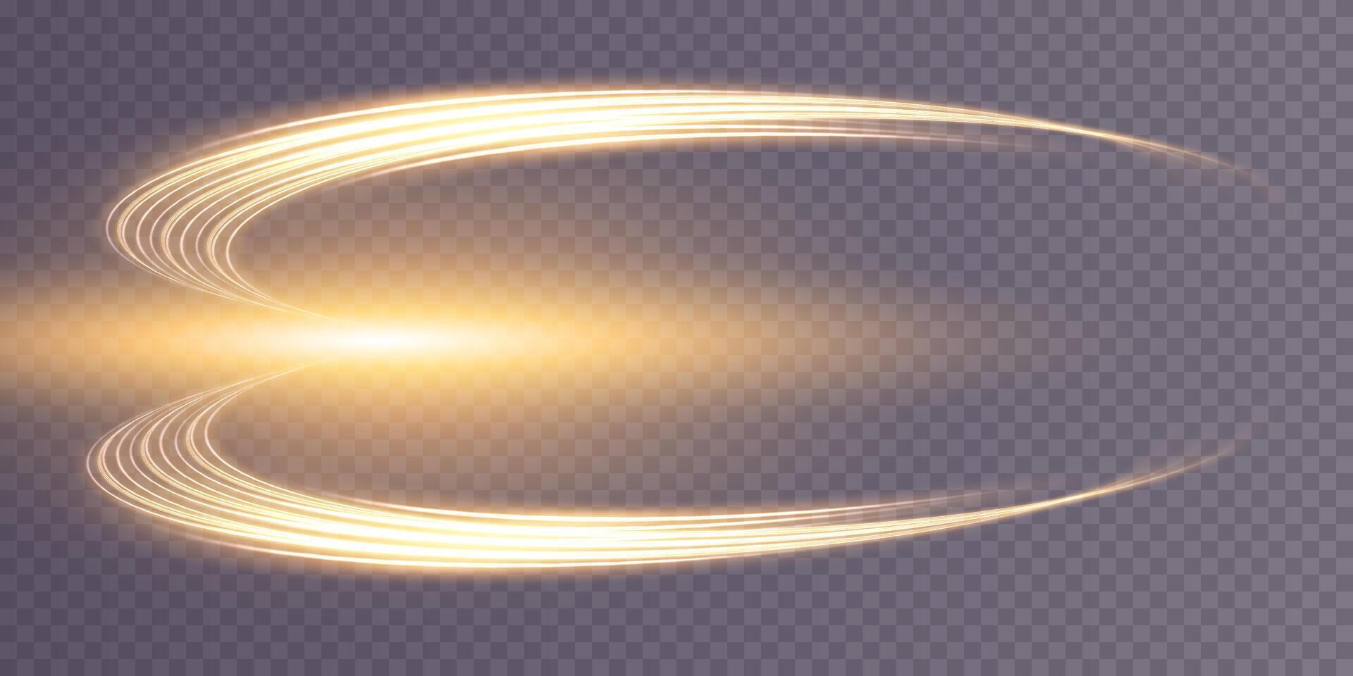 Experience the captivating Glowing Light Trails and Sparks Effect, perfect for various Creative Designs vector