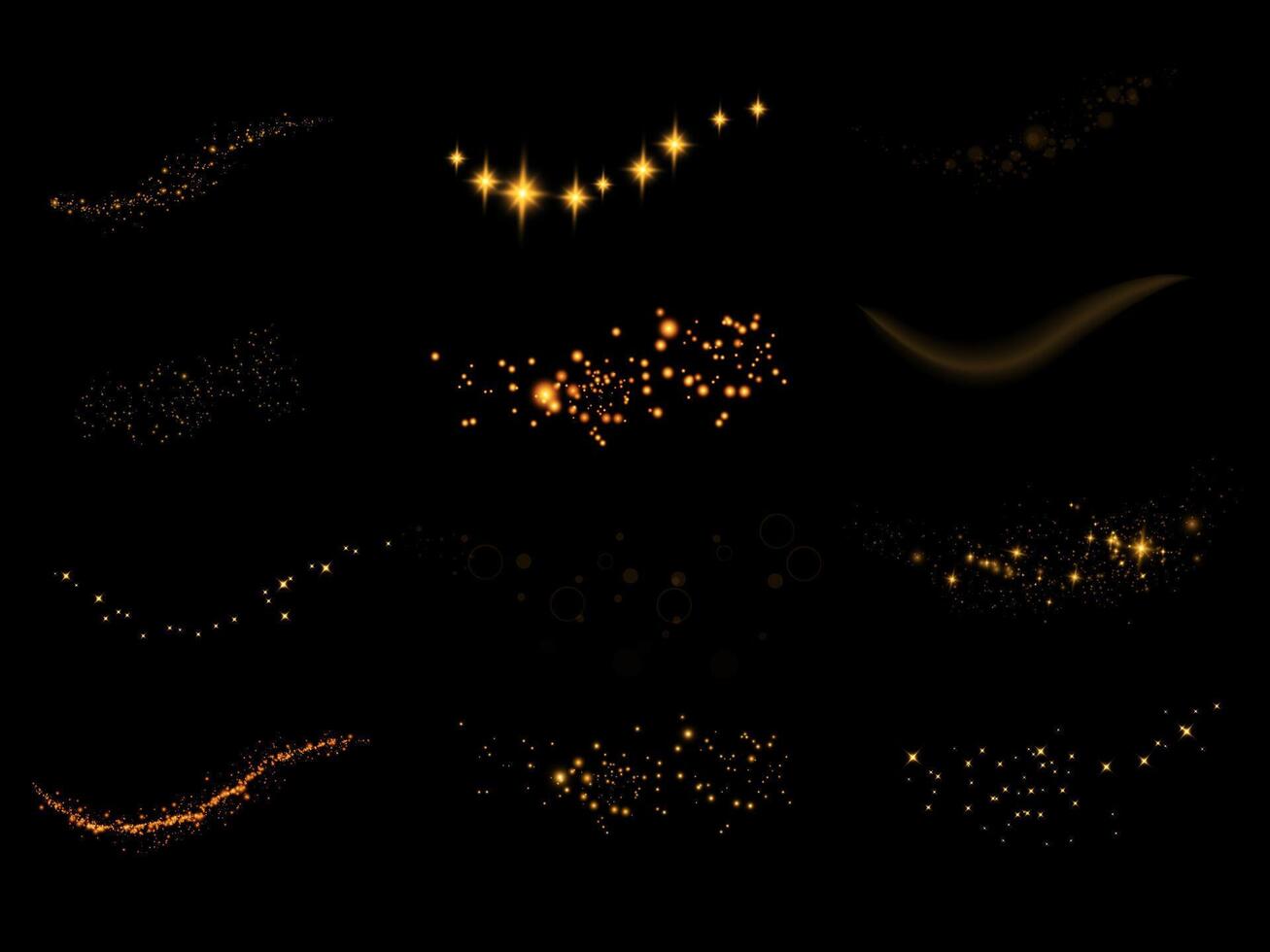 Discover Stunning Golden Sparkles and Captivating Light Effects Perfect for All Your Creative Design Projects and Ideas vector