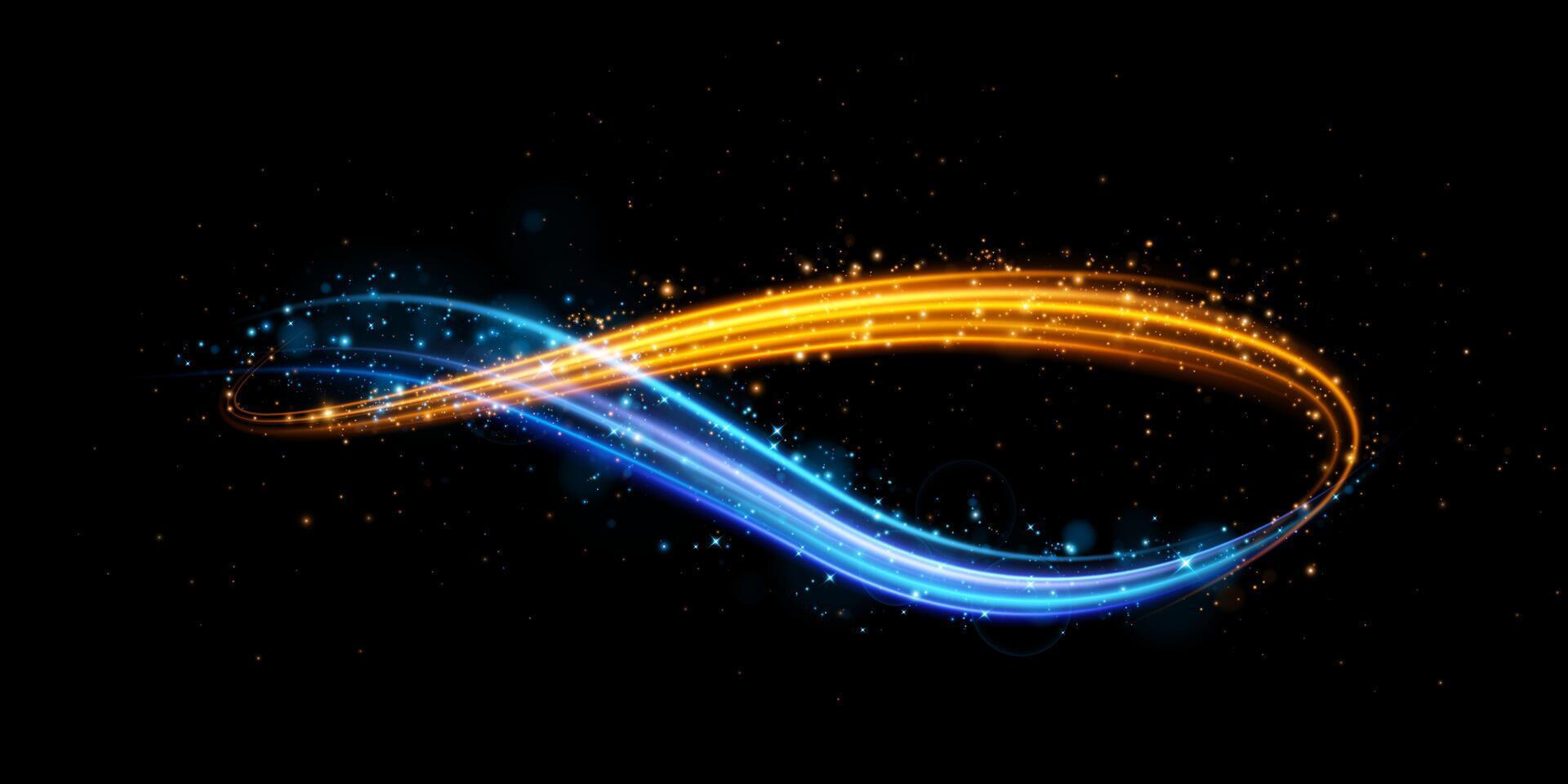 The Dynamic Flow of Light Waves Showcasing a Spectrum of Exciting, Bold, and Vibrant Colors and Effects vector