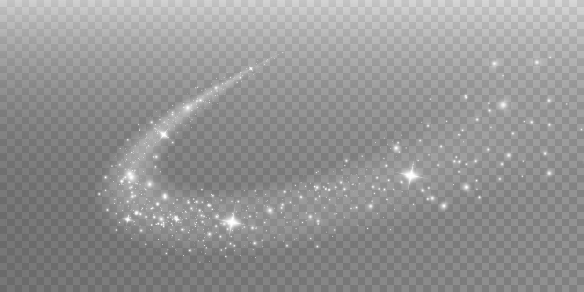 A Glittering Stardust Trail adorned with Sparkles and a mesmerizing Shine, creating an enchanting visual experience vector