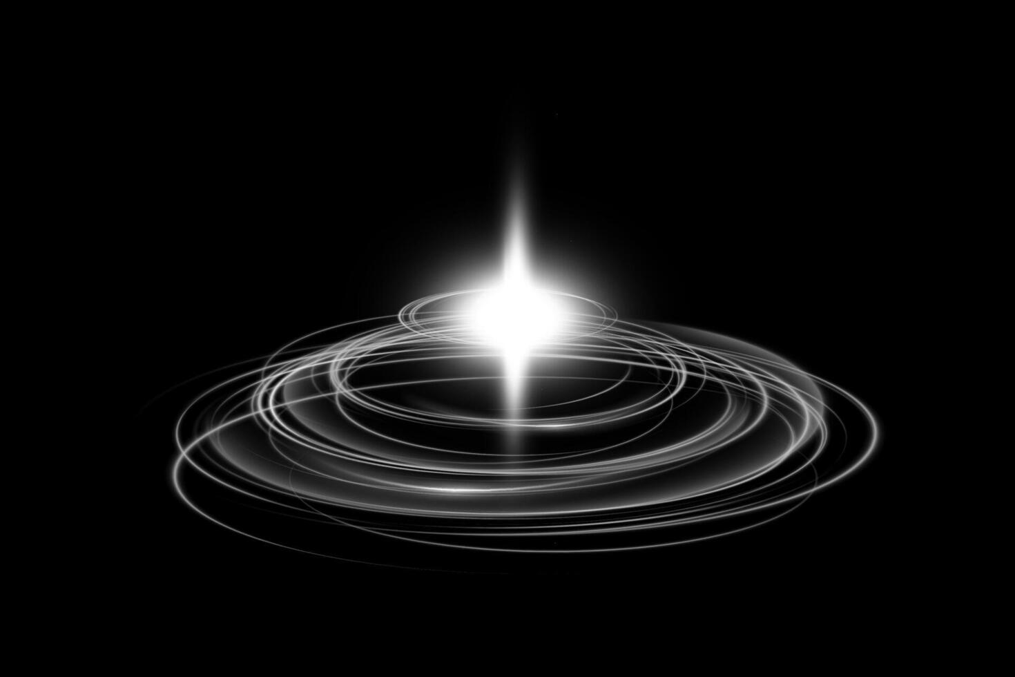 Radiant Light Featuring Stunningly Beautiful Circular Wave Patterns That Exude Vibrancy and Ethereal Beauty vector