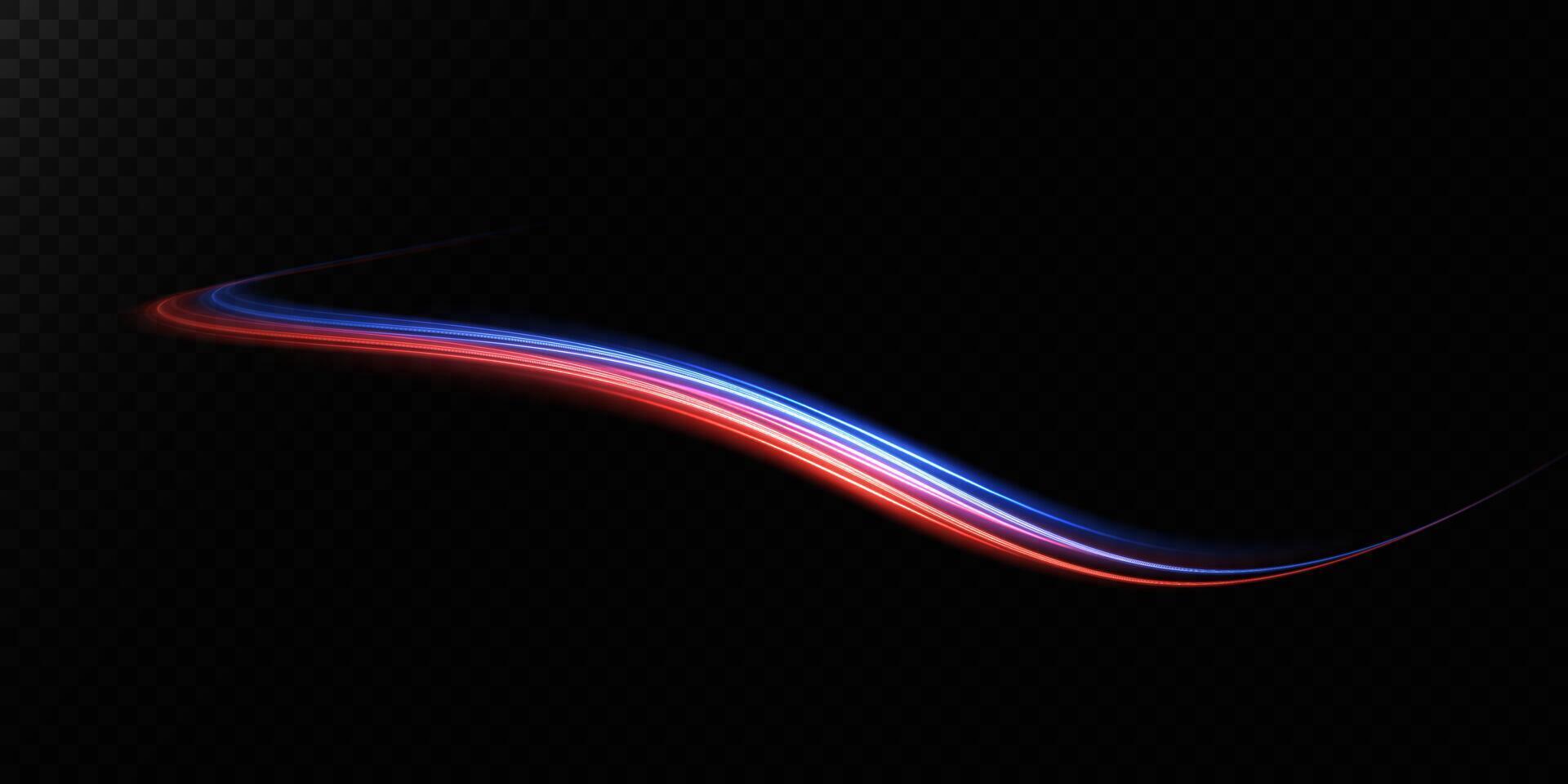 An Innovative and Eye Catching Abstract Wave Design Featuring Striking Red and Blue Lines and Colors vector
