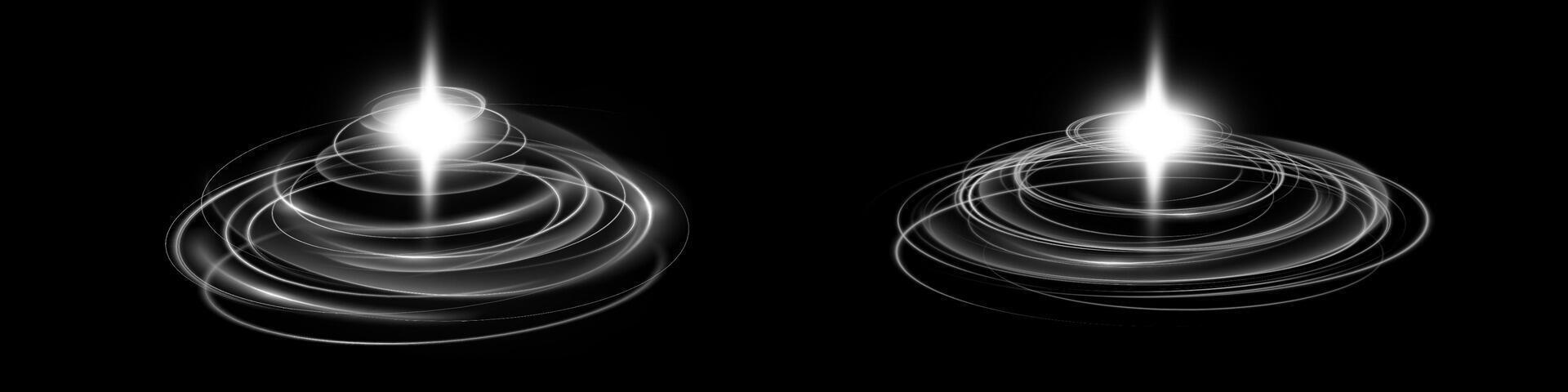 Abstract Light Swirls Infused with Radiance and Cosmic Elegance Captivate the Imagination and Inspire Wonder vector