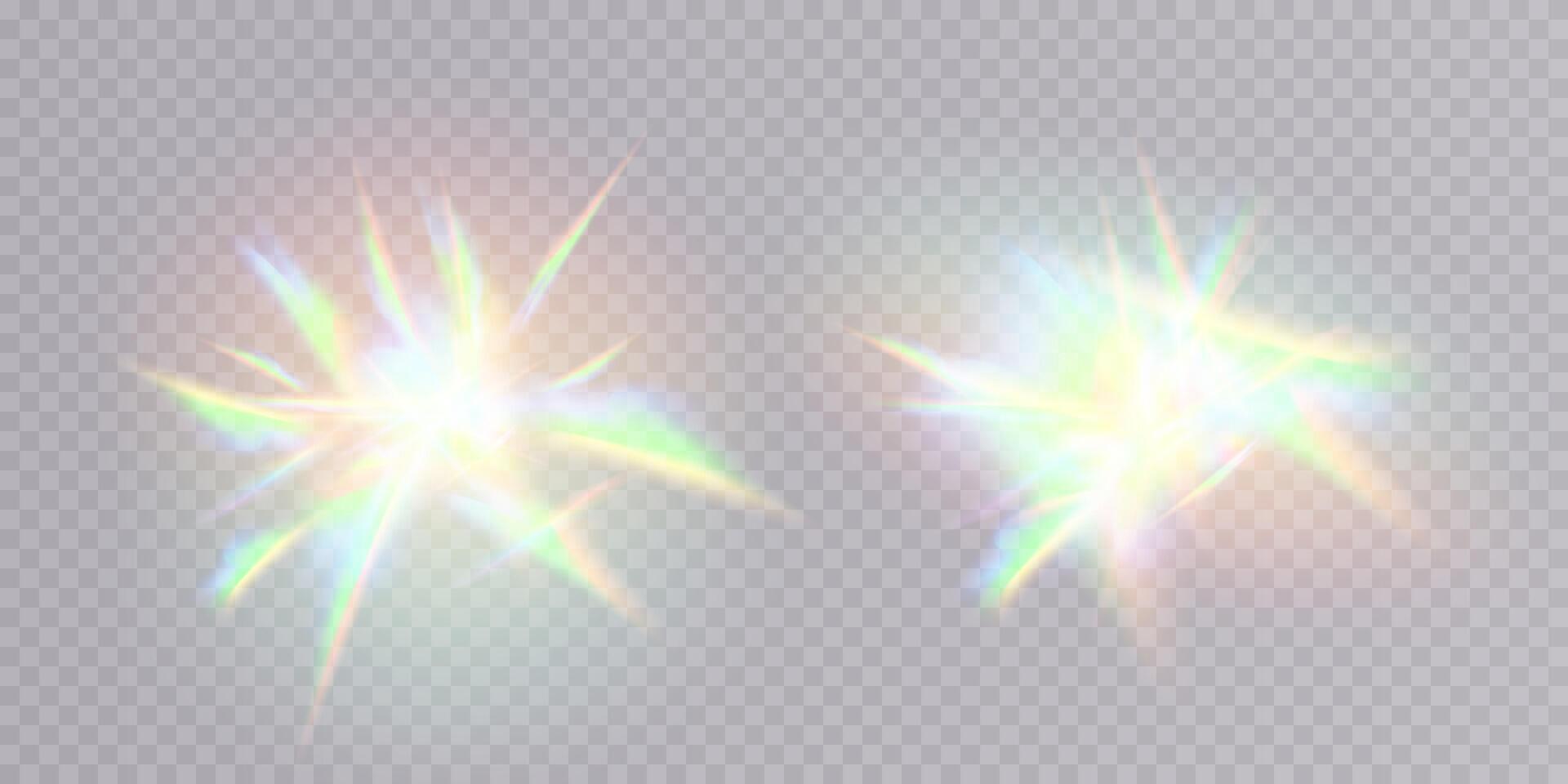 Colorful Light Sparkles and Glows to Dramatically Enhance Graphic Design Projects and Various Creative Endeavors vector