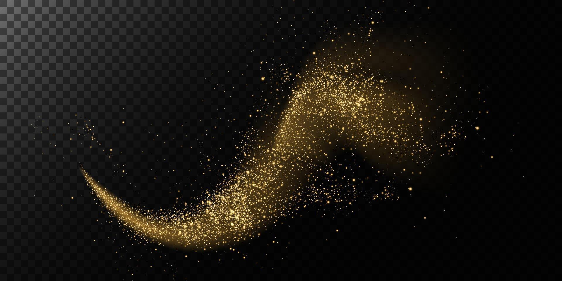 Experience the Golden Glitter Swirl Effect, perfect for creating stunning visuals and captivating designs that impress vector