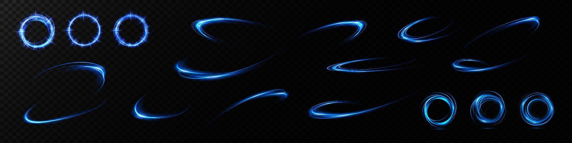 Explore the stunning Blue Light Effects Collection, ideal for enhancing your Creative Design projects vector