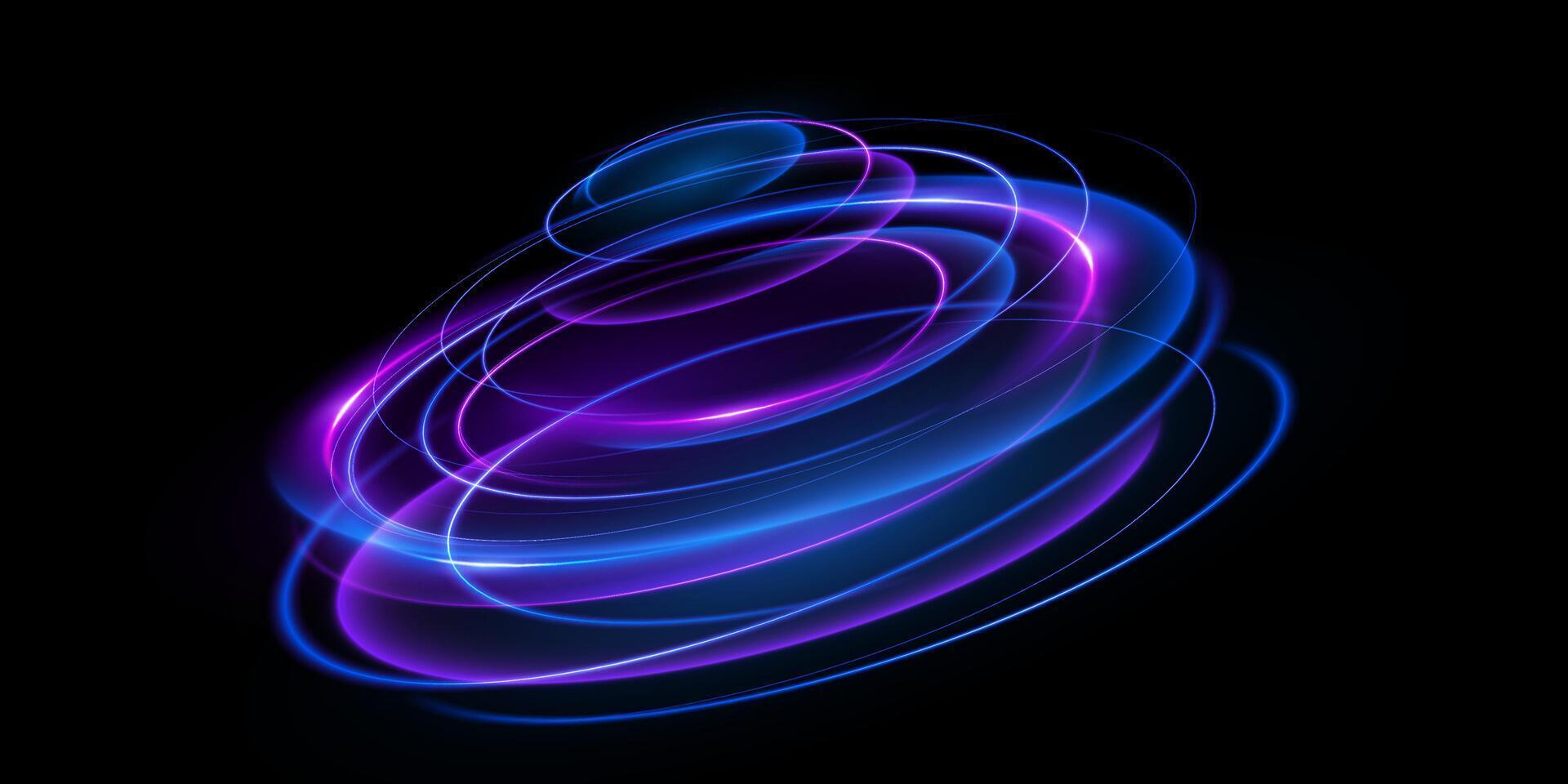 Captivating Abstract Light Patterns Created Using Vibrant Blue and Purple Swirls for Artistic Expression vector