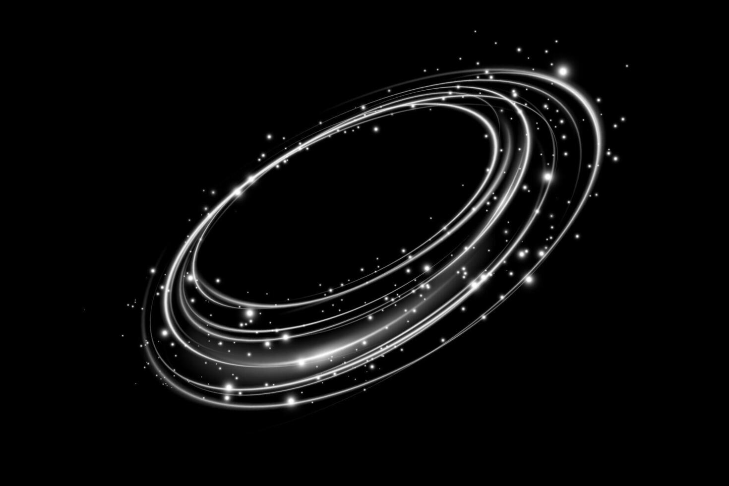Cosmic Rings and Stars Beautifully Set Against a Dark Background Creating a Stunning Visual Experience vector