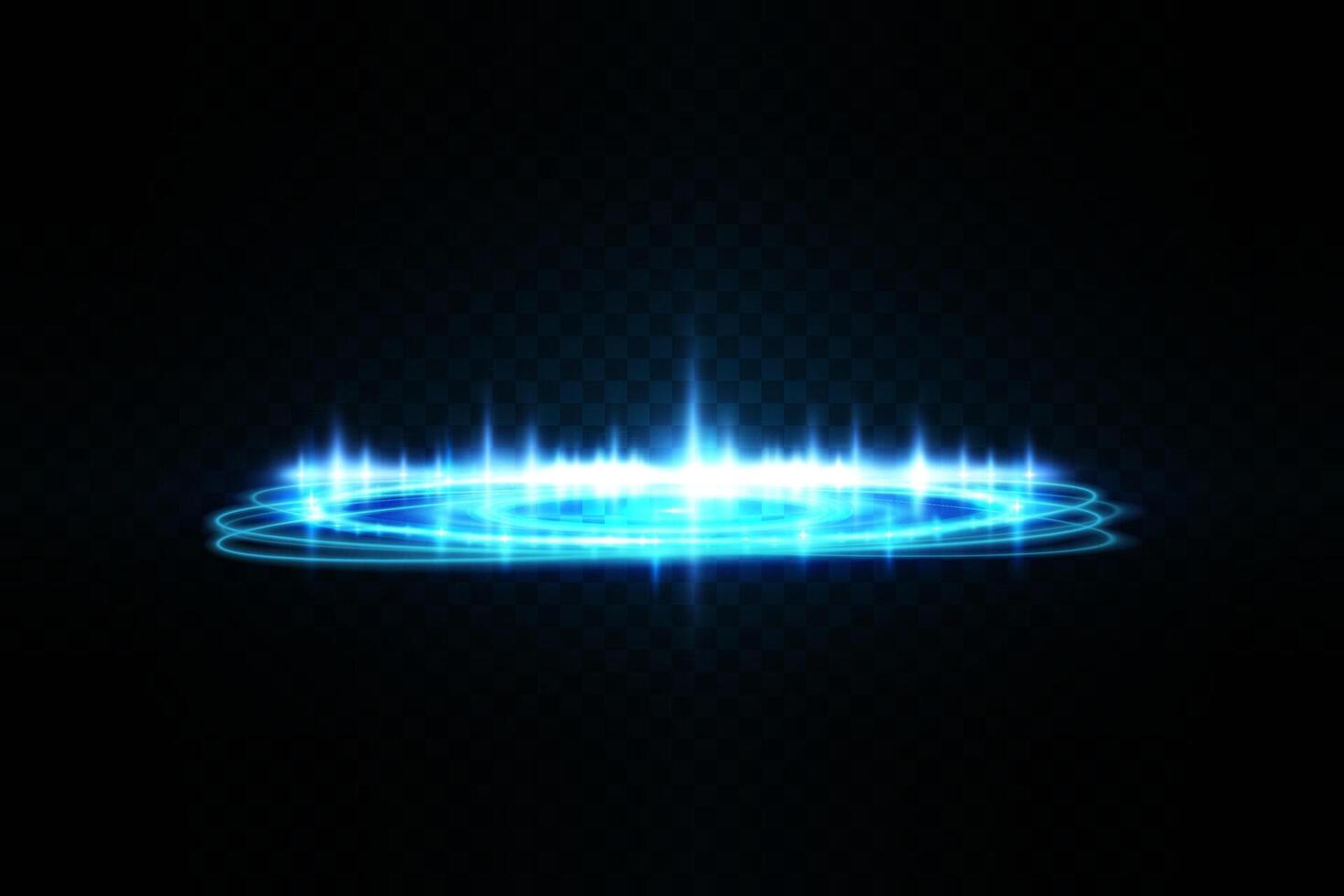 Radiant Glowing Blue Circular Light Effects Enhanced with Dynamic Energy Pulses and Vibrant Illumination vector