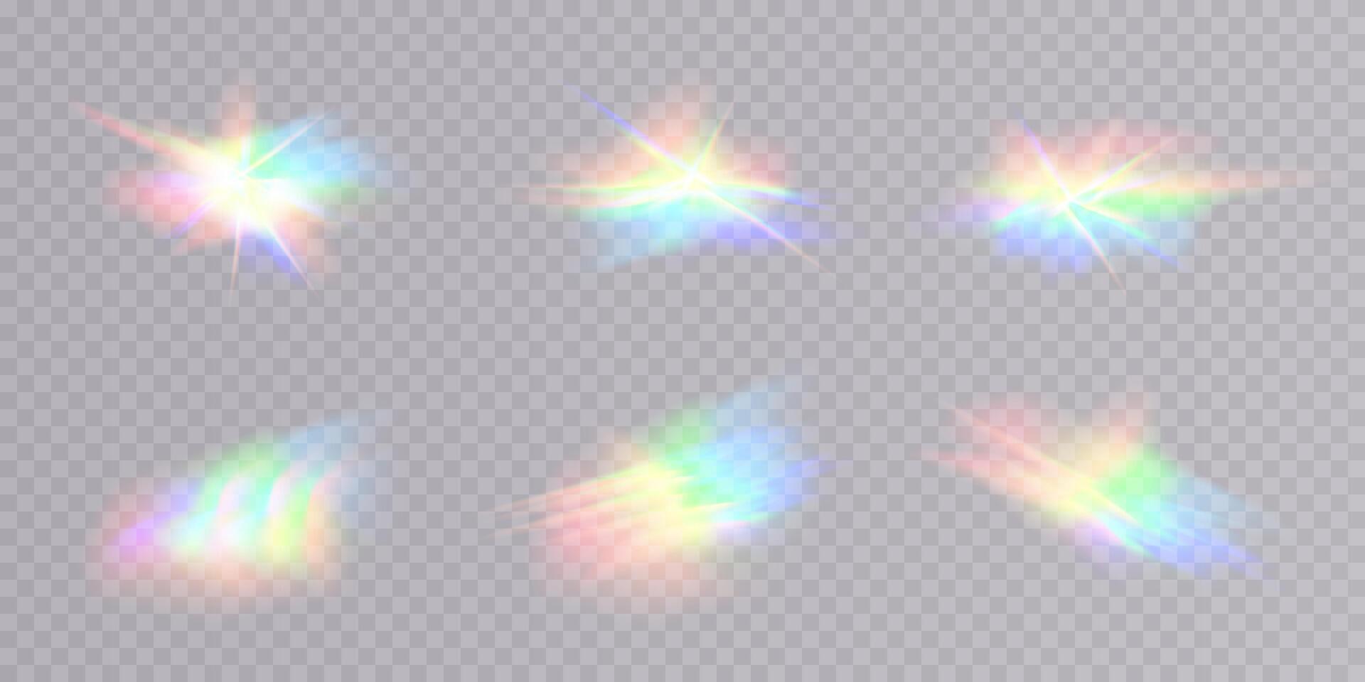 A stunning display of Colorful Light Effects paired with Abstract Rainbow Shapes perfect for creative Design vector