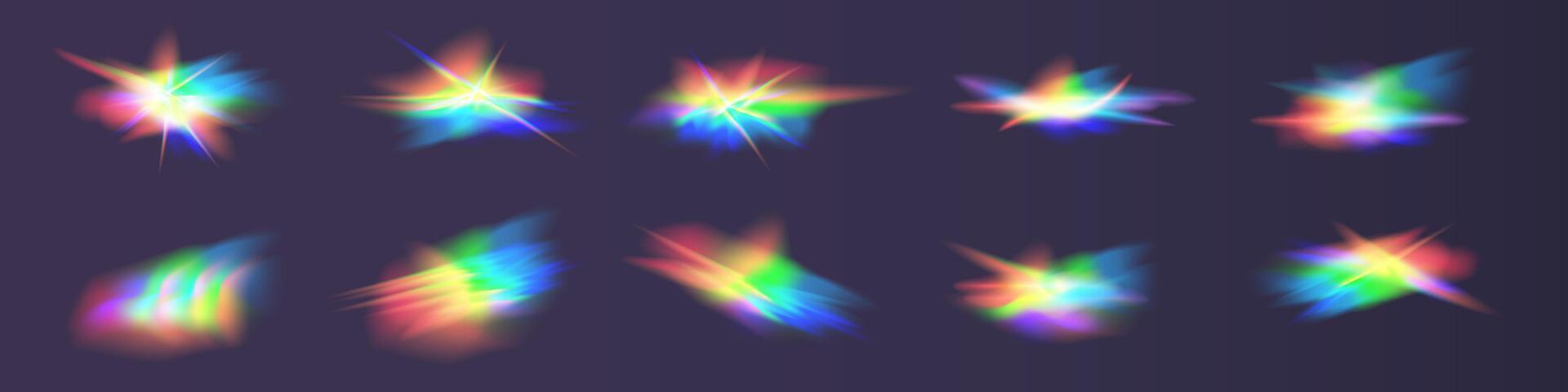 Discover stunning Colorful Light Flare Effects for enhancing graphic design and artistic expressions vector