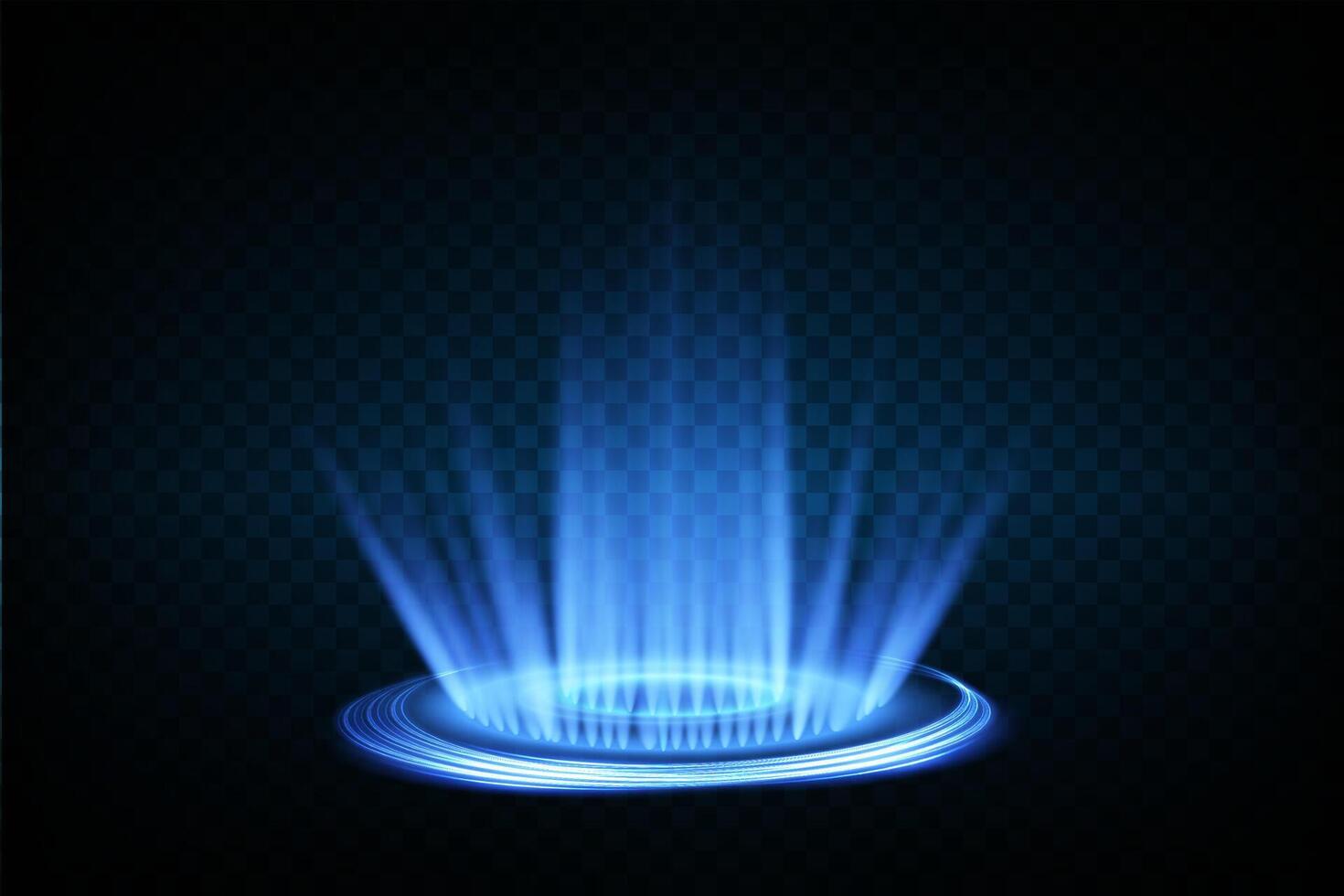 An Intriguing Glowing Blue Energy Beam Emergence Effect Displayed on a Dark and Mysterious Background vector