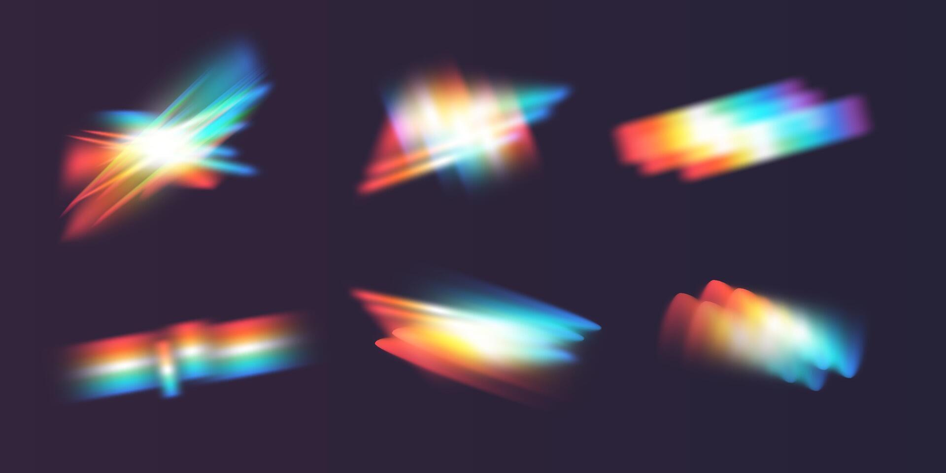 Explore stunning Colorful Light Effects and Glows, perfect for enhancing Creative Projects in various fields vector