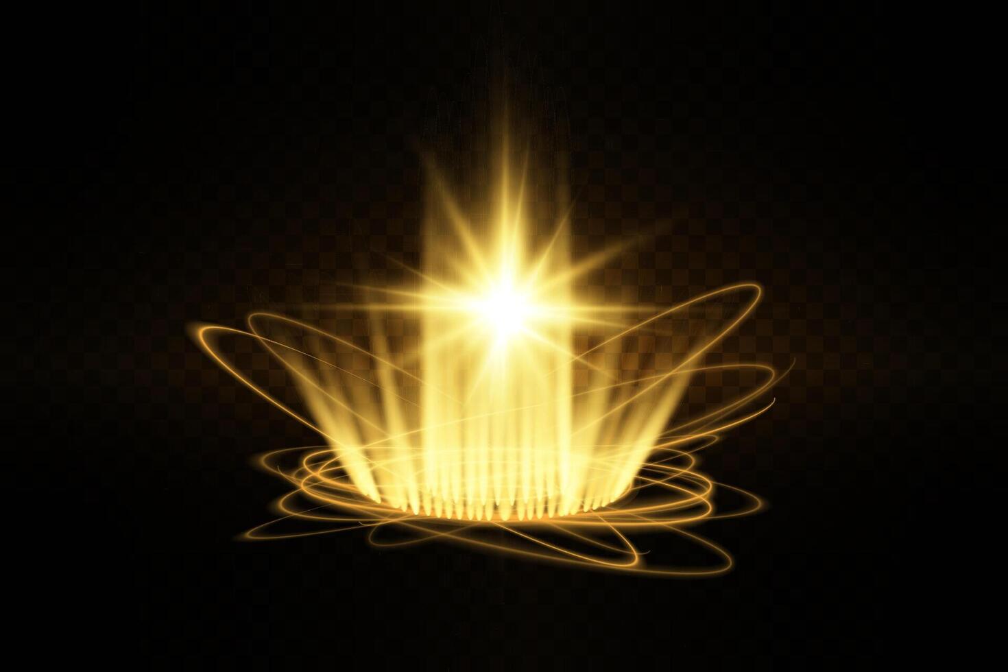 A Radiant Golden Burst filled with Energetic Lines creating a vibrant and dynamic visual experience vector