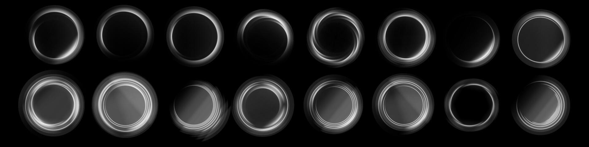 An Artistic Illustration Depicting the Various Phases of the Moon Cycle Against a Striking Dark Background vector