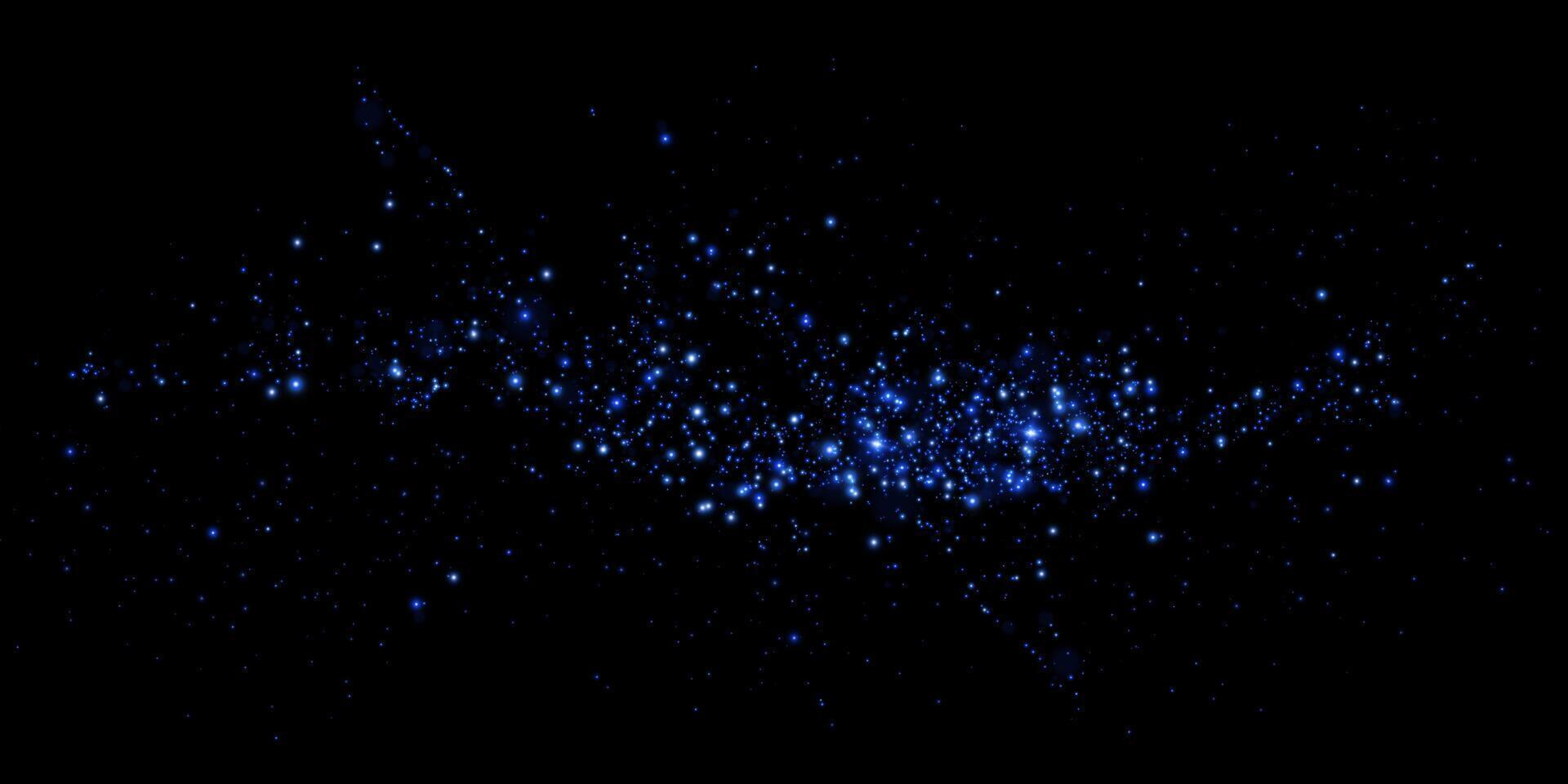 A Stunning and Breathtaking Visualization of a Cosmic Blue Nebula Set Against the Darkness of the Universe vector