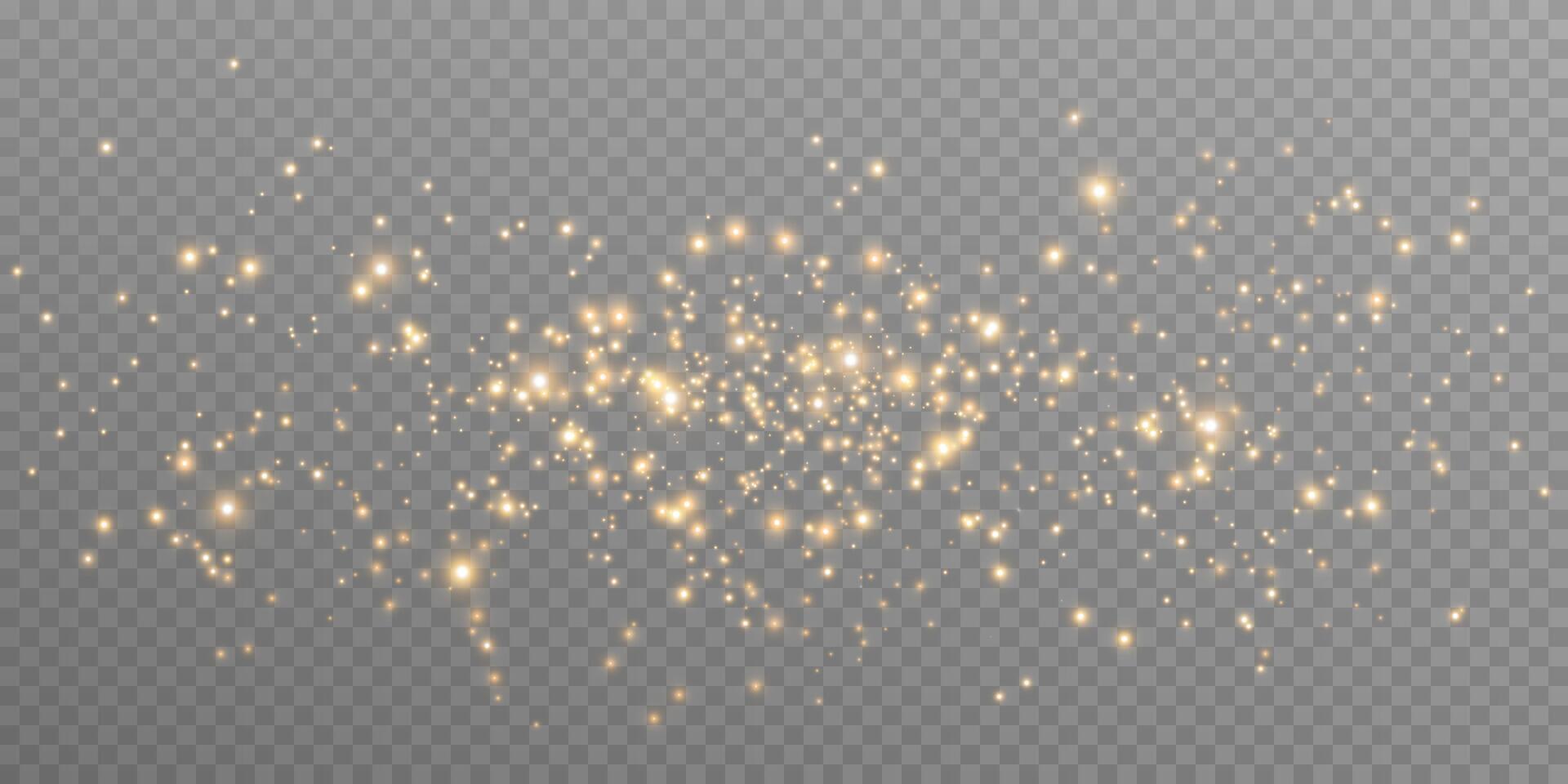 Sparkling golden dust particles perfect for creating stunning festive designs and vibrant backgrounds vector