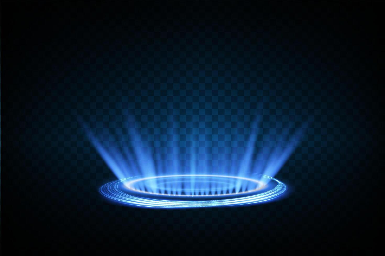 A stunning futuristic blue beam light effect on a dark background, creating a captivating visual impact vector