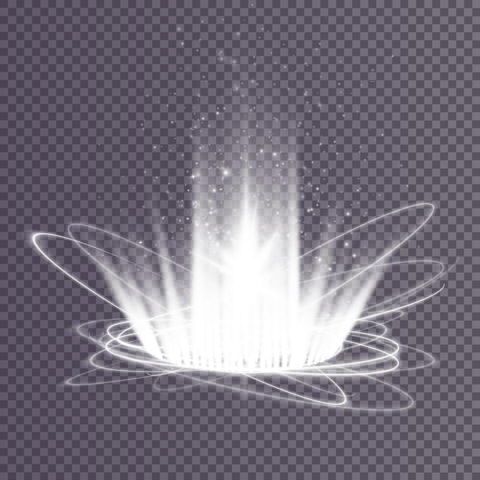 Bright Energy Burst Effect characterized by Glowing Radiance and Radiating Light with stunning visuals vector