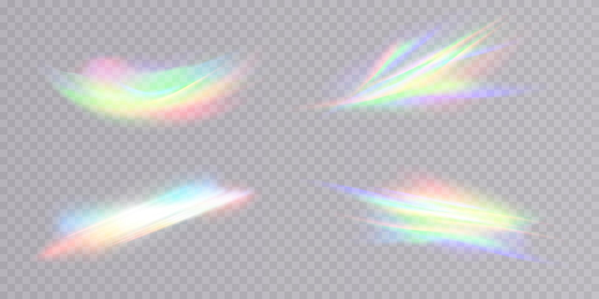 Vibrant and Colorful Digital Rainbow Light Effects Are Ideal for Inspiring and Creative Artistic Projects of All Kinds vector