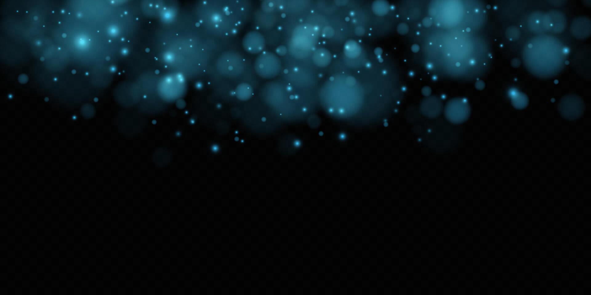 A Captivating and Enchanting Teal Bokeh Design with a Black Background for an Elegant Artistic Presentation vector