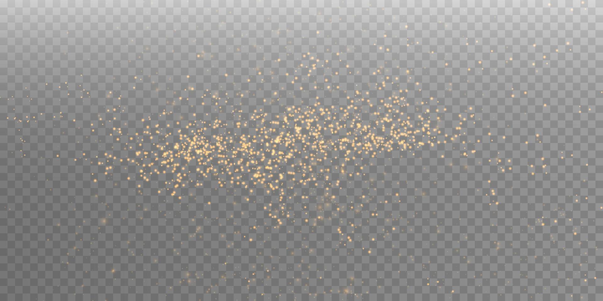 The Golden Glitter Particles Effect is designed for background design and creative decoration purposes vector