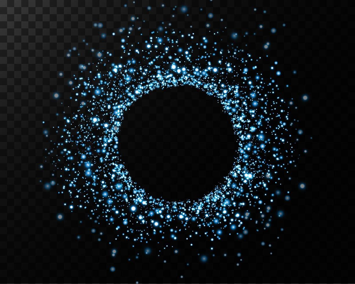 Vibrant Blue Sparkle Circle Design Perfectly Suited for Eye Catching Backgrounds and Stunning Effects vector