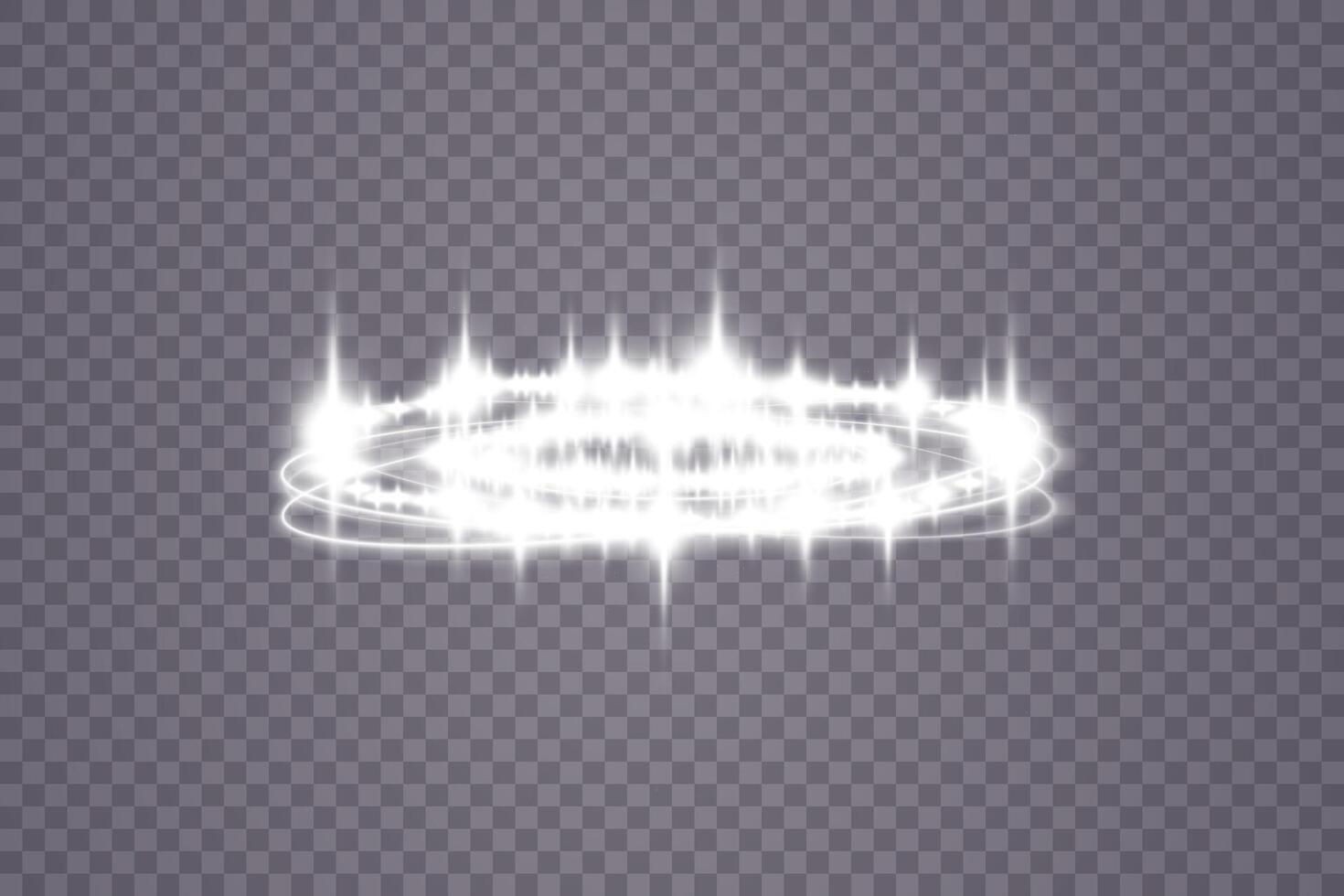 A beautiful shimmering white light circular effect that is enhanced with delightful sparkles for visual appeal vector