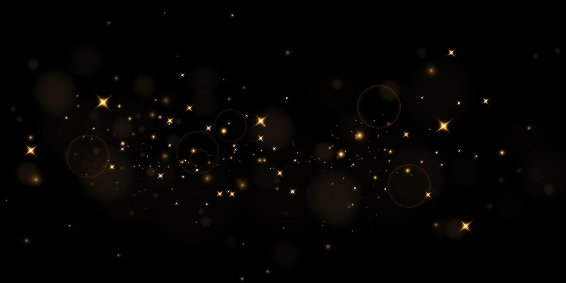 Sparkling Golden Glitter on a Beautiful Dark Background That Captivates the Imagination and Enchants the Viewer vector