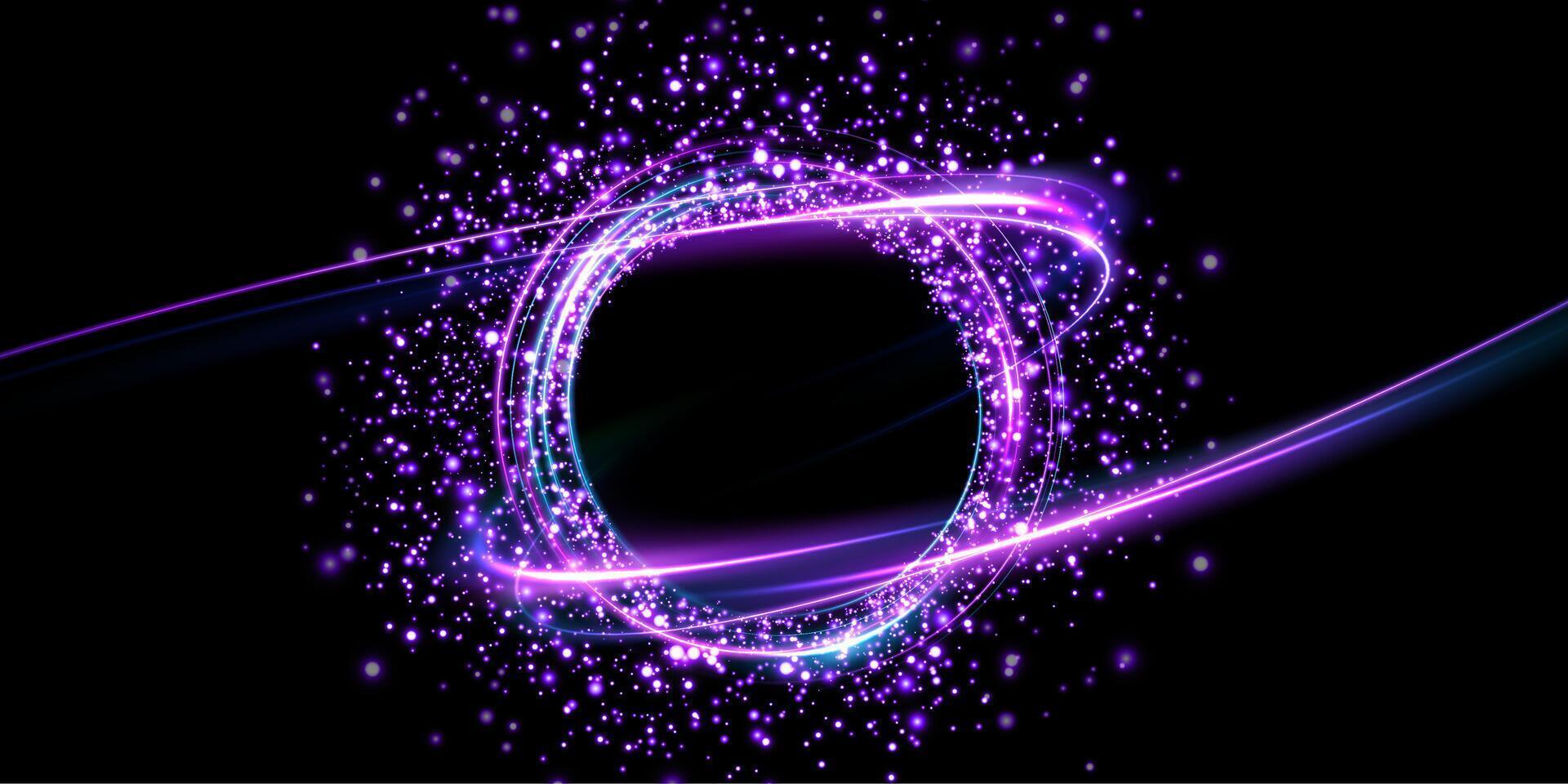 An Abstract Purple Sparkle Effect featuring Bright and Vibrant Light Trails that capture your imagination vector