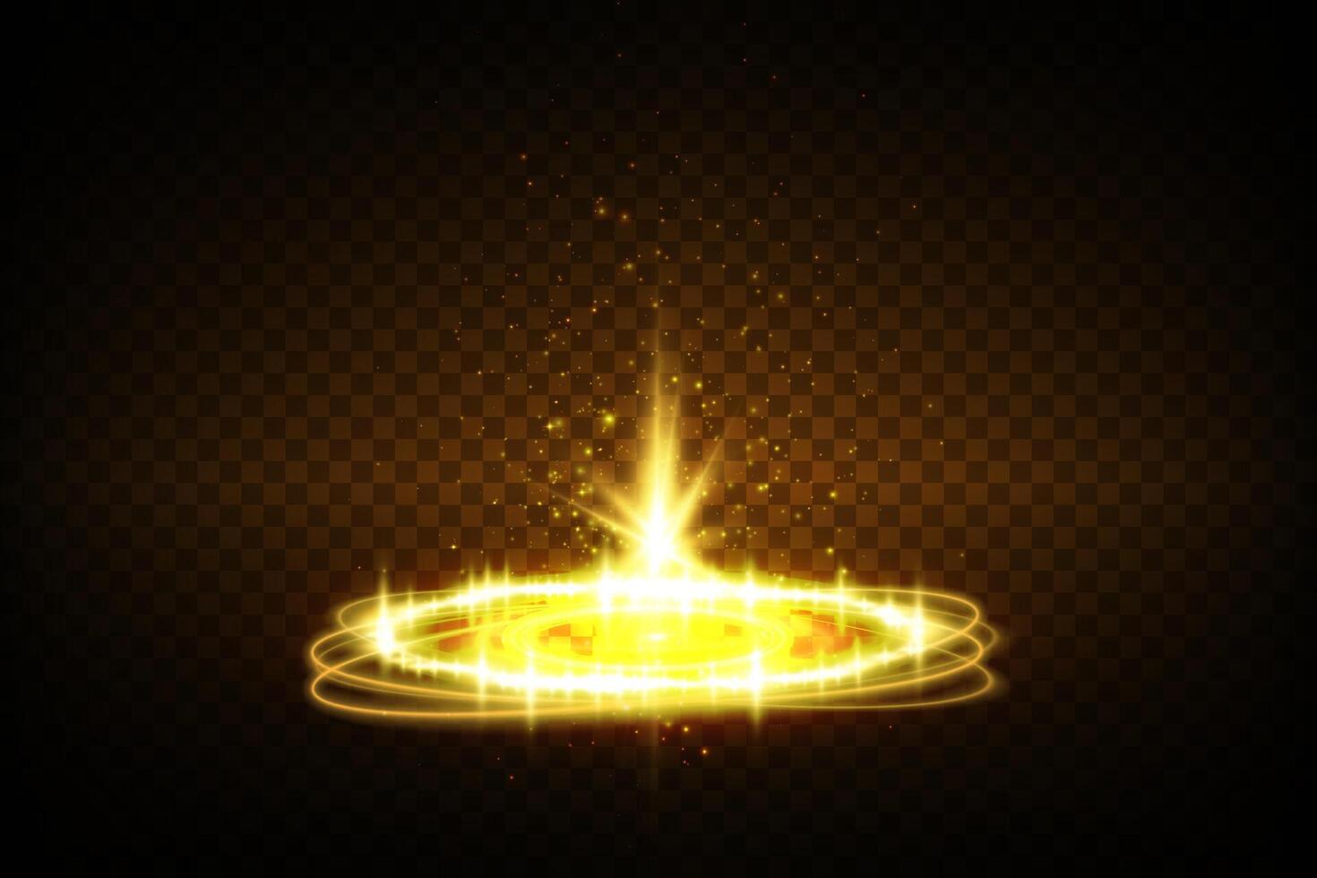 A Radiant Golden Light Burst that features Sparkles, Rings, and an explosion of beautiful colors and effects vector
