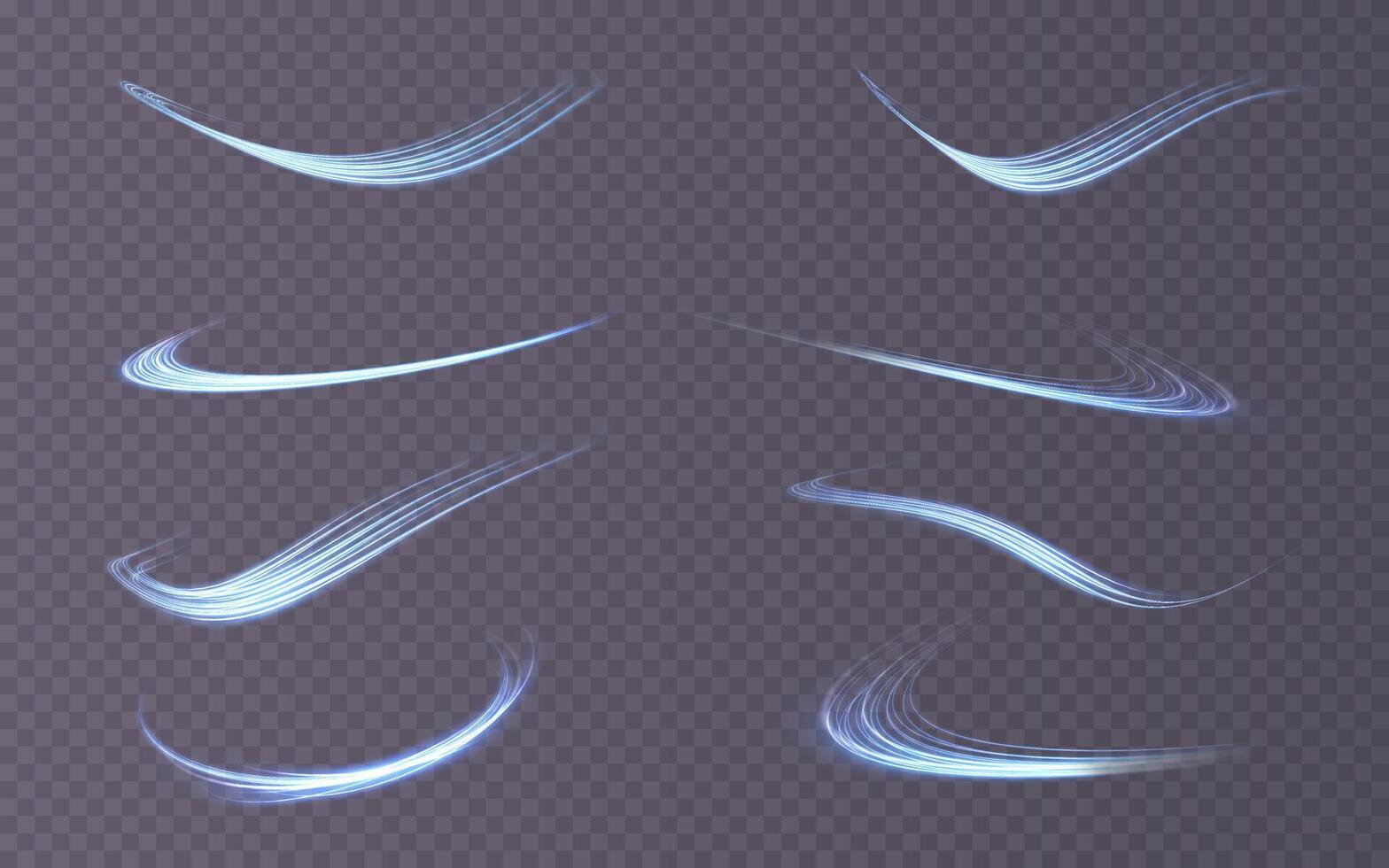 An Exquisite and Beautiful Collection of Light Brush Strokes That are Ideal for Creating Artistic and Aesthetic Effects vector