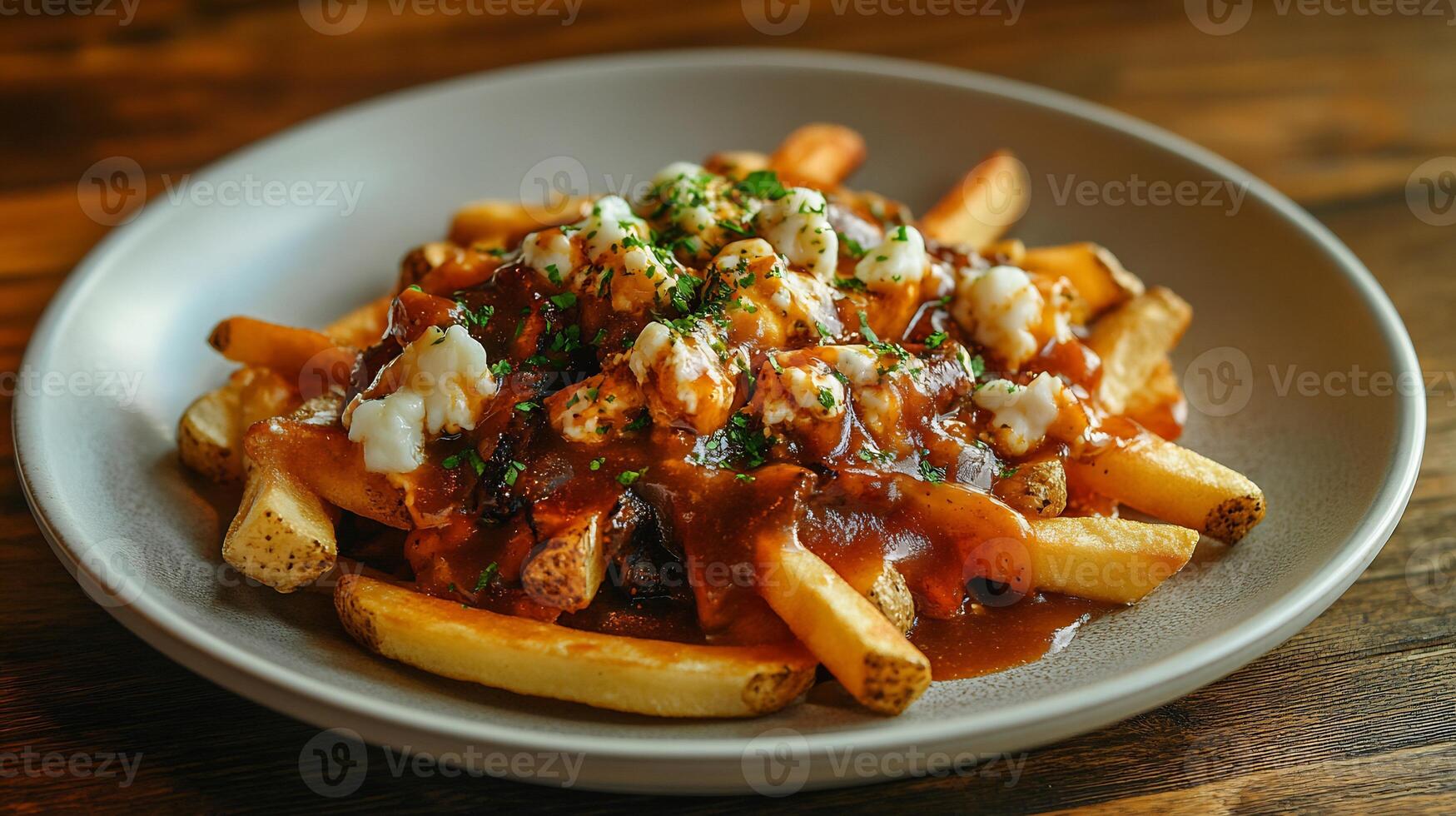 Canadian Poutine Fries Cheese Curds and Gravy Loaded photo