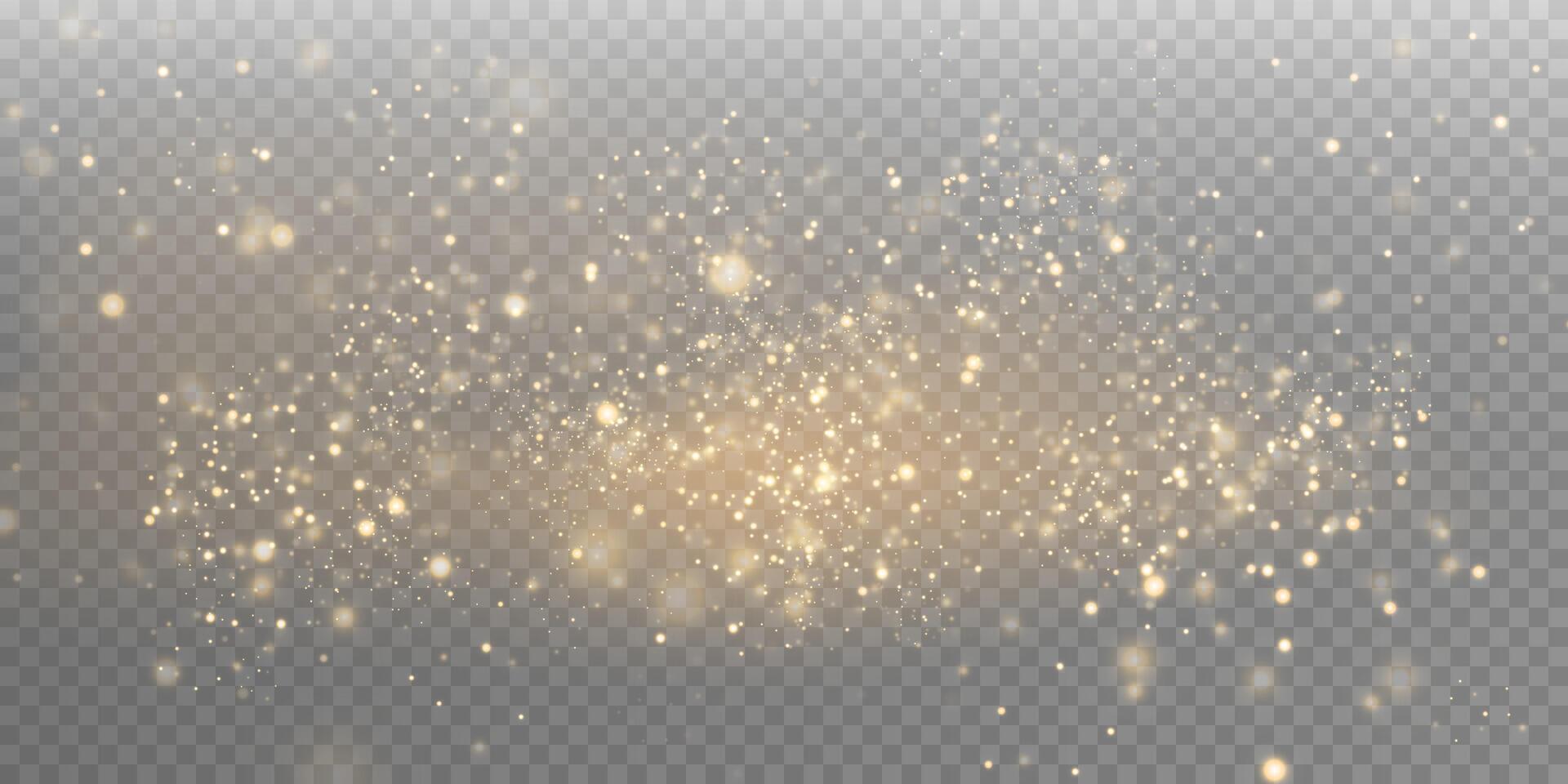 Experience the enchanting Glittering Gold Bokeh Effect that is perfect for stunning Banners and Backgrounds vector