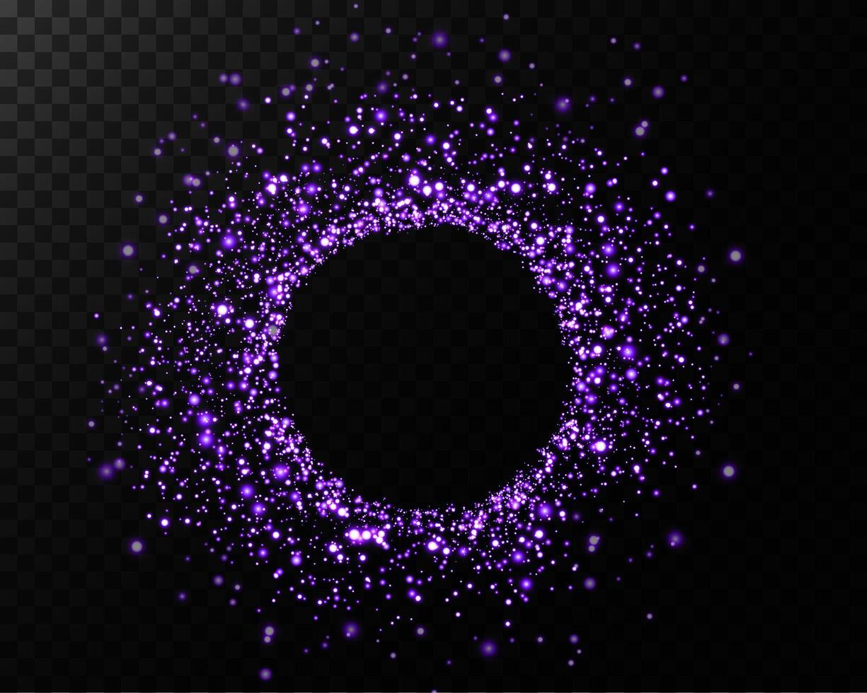 A Vibrant Purple Sparkle Circle that features a Glowing Effect, sure to captivate the viewers attention vector
