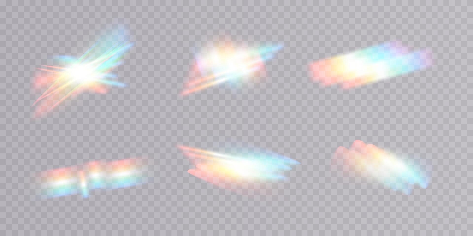 Stunning and Colorful Light Effects Perfect for Use in Graphic Design and Art Projects Across Various Media vector