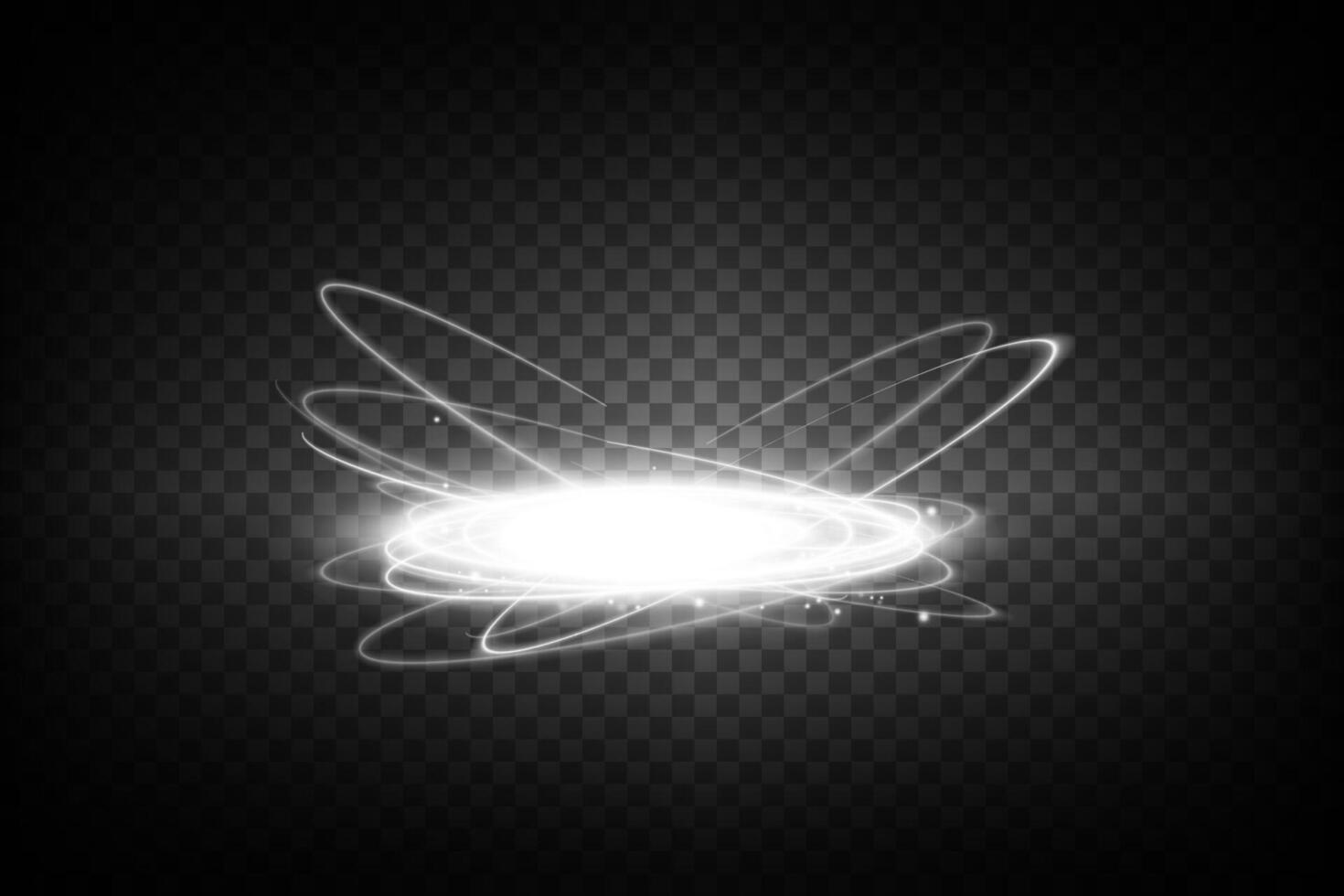 A captivating Bright Light Effect featuring swirling lines, perfect for a variety of creative design projects vector