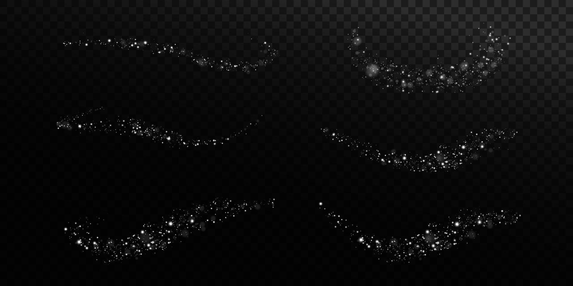 Elegant and Sparkling Curved Decorative Lines That Can Be Used for Artistic and Creative Design Purposes vector