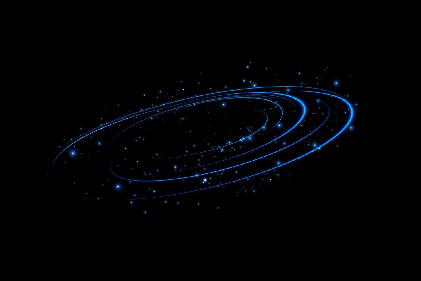 A stunning Blue Spiral Galaxy adorned with Stars and fascinating Cosmic Elements in the vastness of Space vector