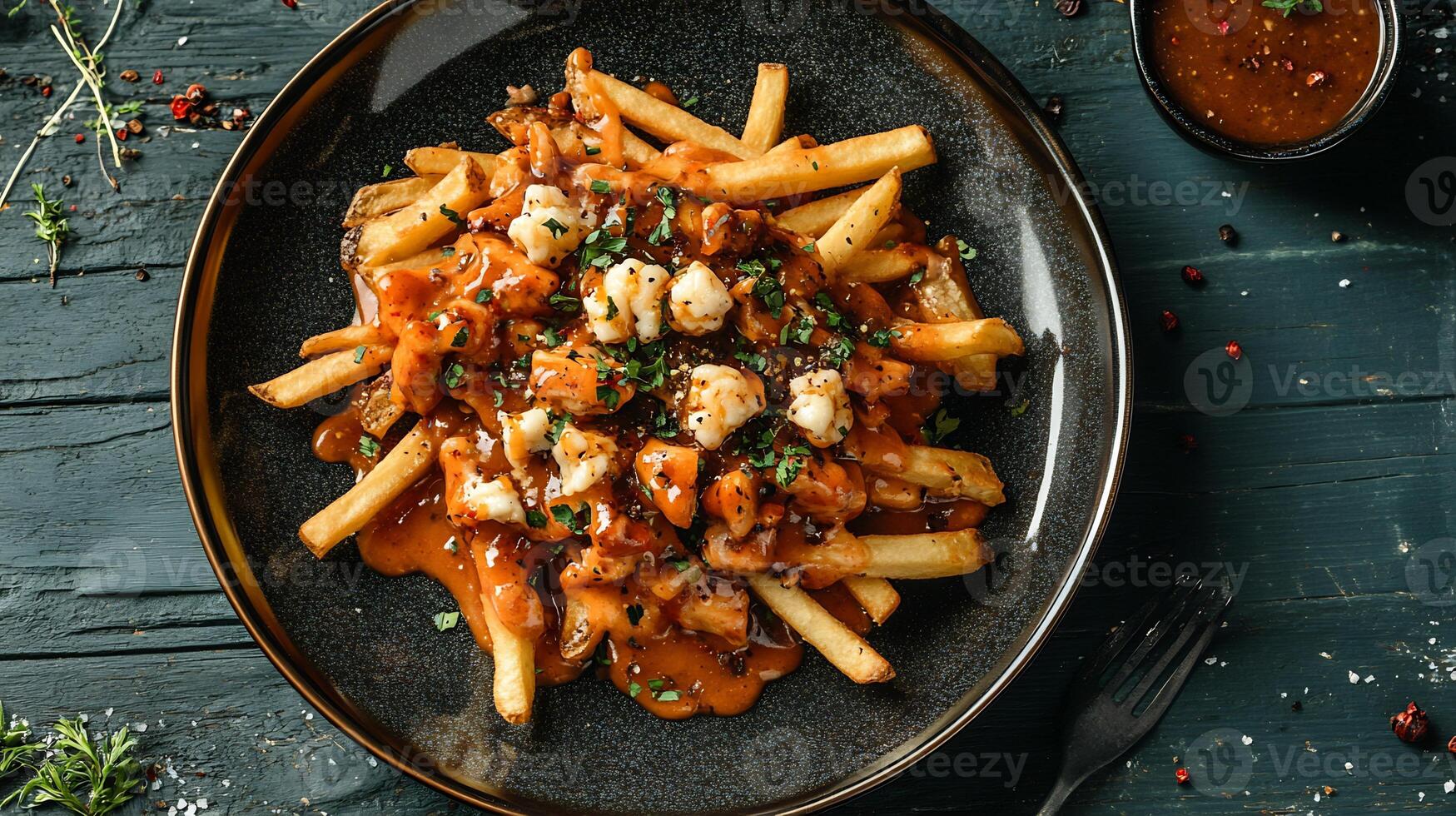 Canadian Poutine Fries Cheese Curds Urban Gourmet Photo, photo