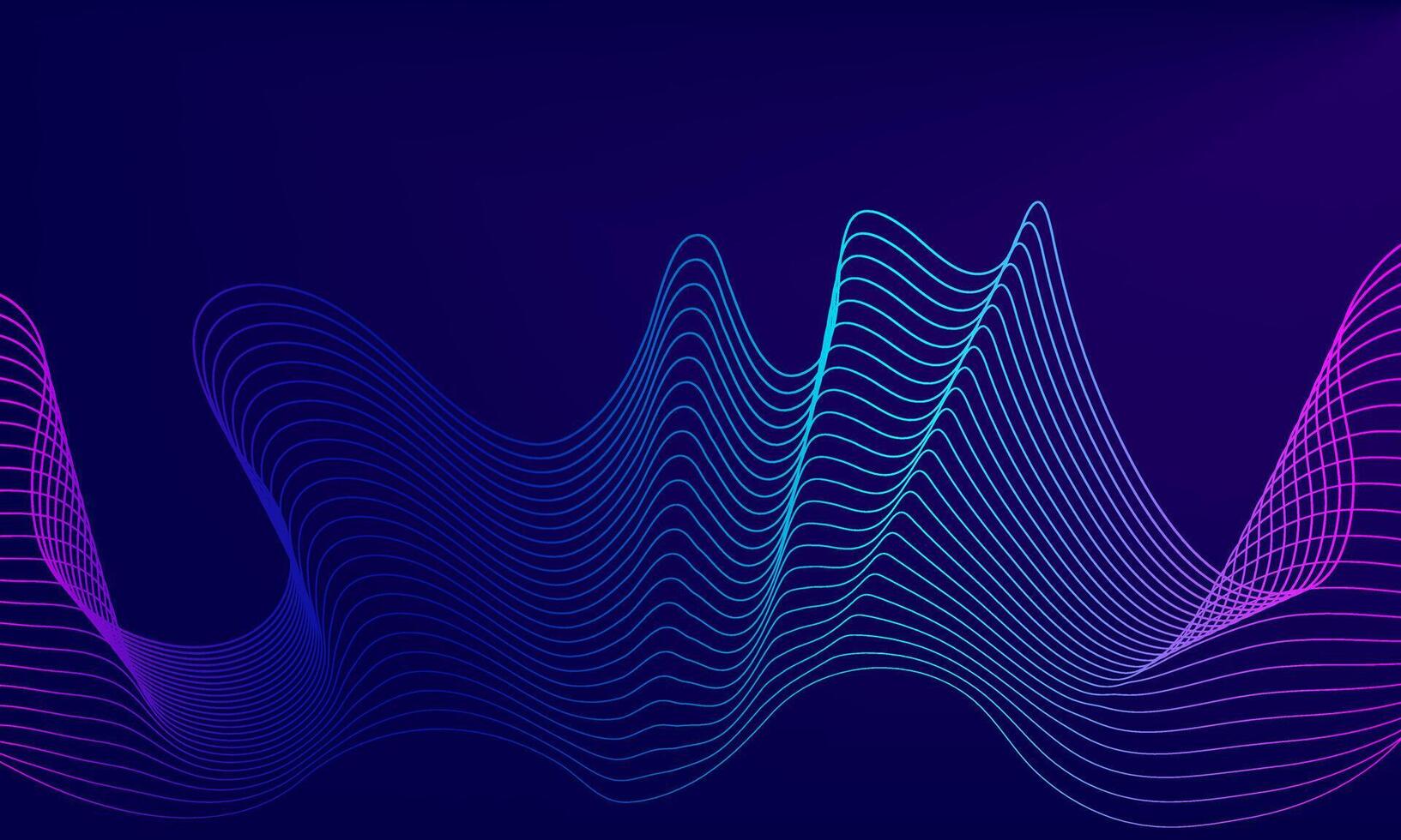 Abstract Blue and Purple Wave Lines Background vector