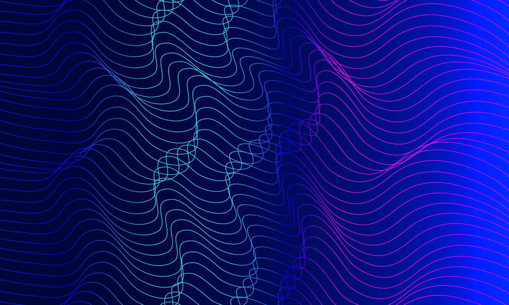 Abstract Blue Wave Lines Background Design vector