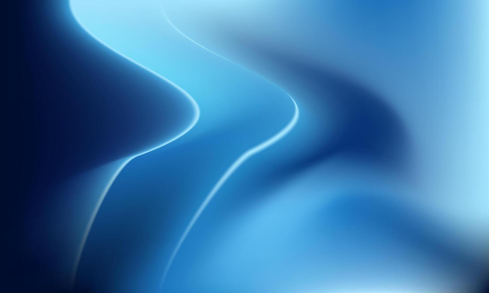 Abstract blue flowing light curve background vector