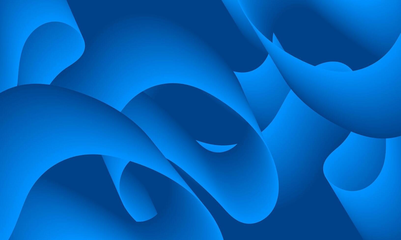 Abstract Blue Fluid Shape Background Wallpaper Design vector