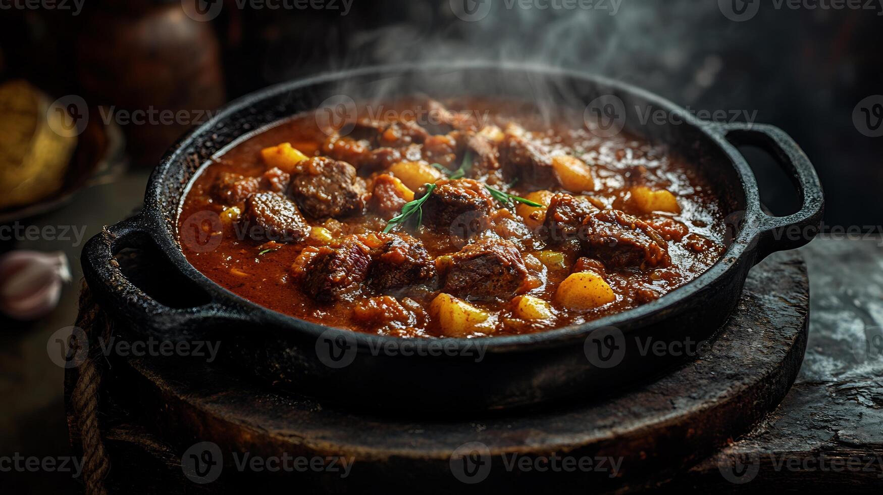 Rogan Josh Richness Tender Lamb in Spiced Gravy Traditional Indian Curry in High Resolution photo
