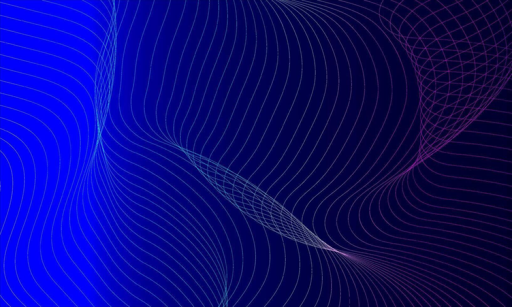 Abstract Waves in Blue and Purple Background vector